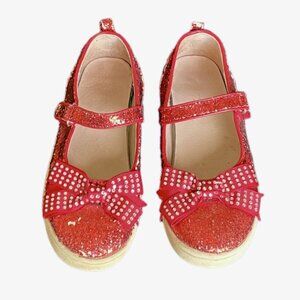 Red Glitter Mary Jane Shoes 1